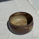 A small stoneware bowl, brown exterior, speckled grey interior D15