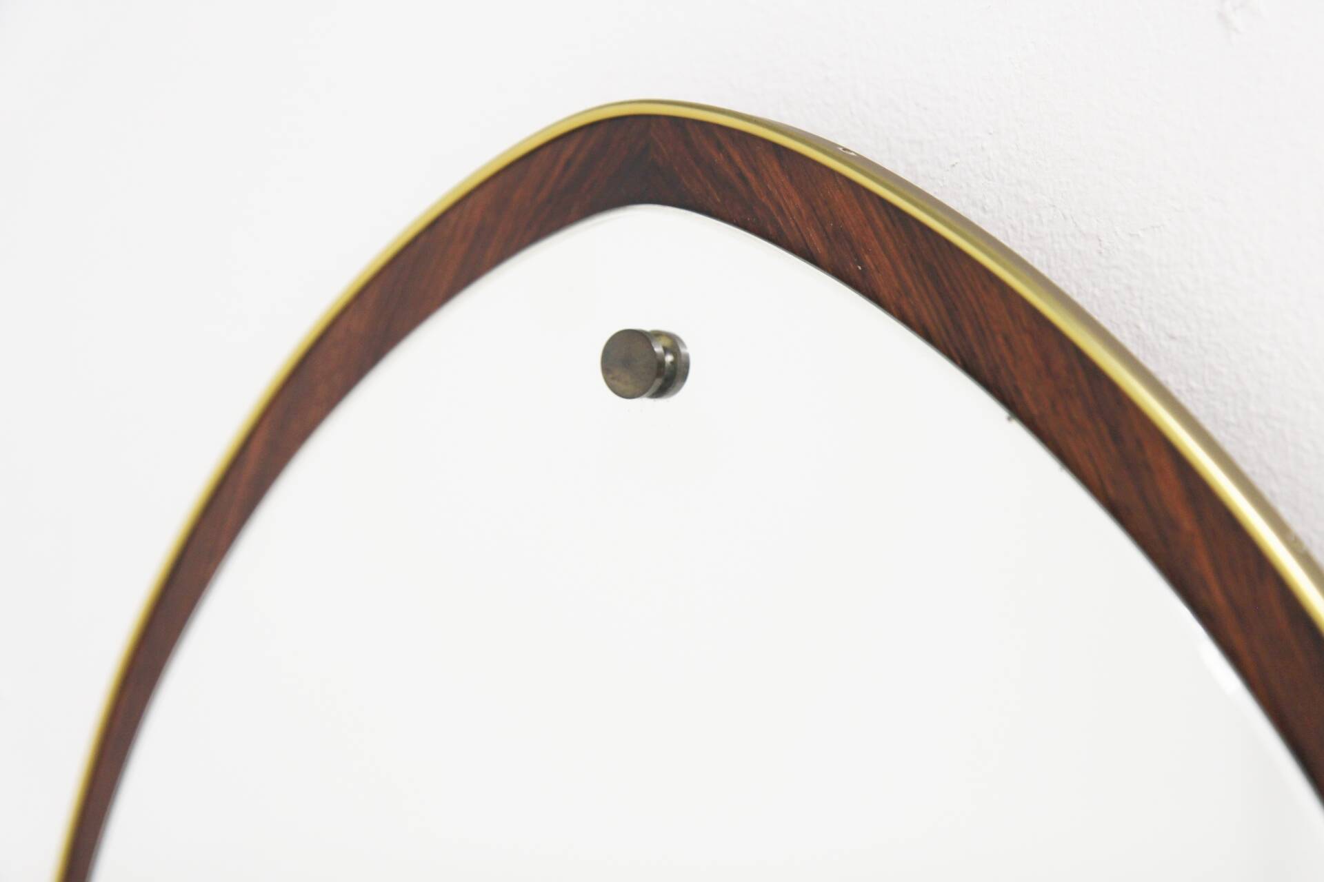 Scandinavian rosewood mirror, 84x42cm, Sweden, 1950