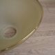 Mid-century coloured glass suspension with a gold metal border 2