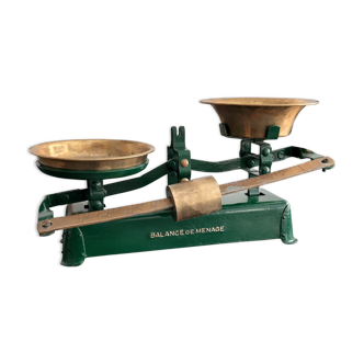 Cast and brass green household balance