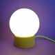 Lampe salon chevet bureau vintage opaline blanche "Jaune"