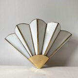 Glass paste fan wall lamp