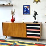 Czechoslovakian sideboard cabinet, J. Jiroutek, vintage design, prl