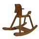 Vintage rocking horse 60s pinewood design minimalist design