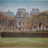 Rolf rafflewski: the louvre museum, original signed lithograph