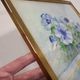 20th-century watercolor painting signed Carré-Tison, Bouquet of blue flowers
