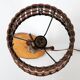 Vintage lamp wood & rattan 1950