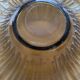 Old Verrex smoked glass fruit bowl, with a radius decoration cut into the glass