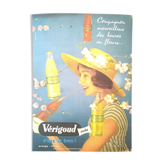 Publicité papier soda vérigoud  issue d'une revue d'époque