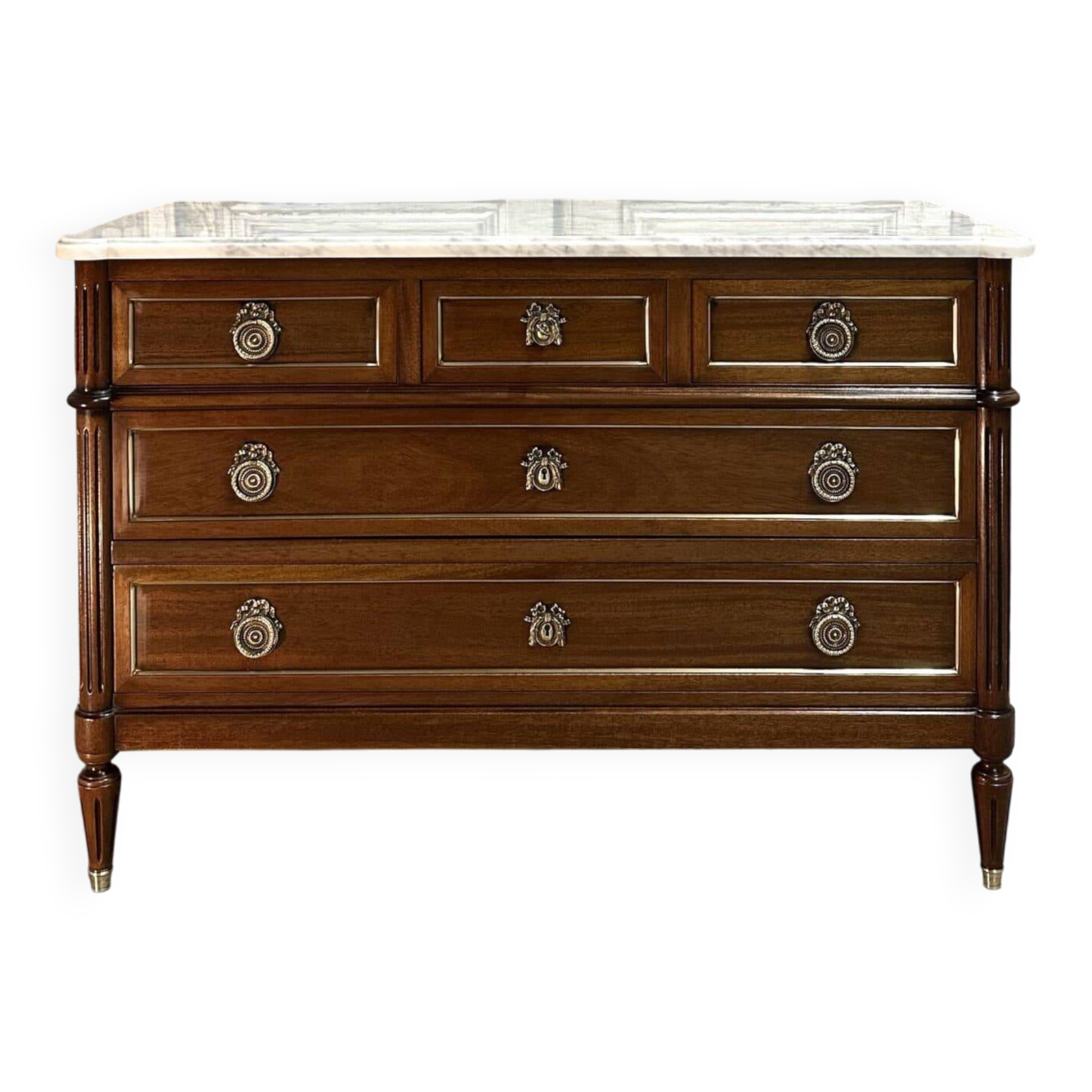 Commode de style Louis XVI en acajou