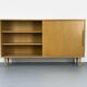Cabinet en chêne avec une porte coulissante de WK Möbel, années 1960.