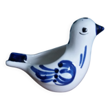 Zoomorphic bird ashtray, hand-decorated ceramic GL, Italy.