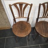 4 chaises bistrot en bois courbé