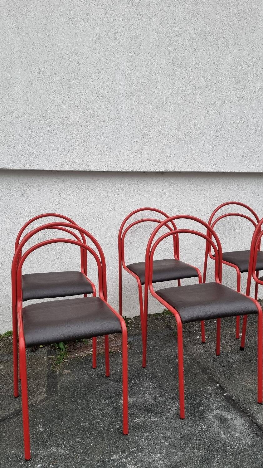 Vintage table and 6 chairs set