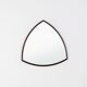 Thomas Poss Eferfolger wall mirror in rosewood triangular Denmark 1960