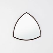Thomas Poss Eferfolger wall mirror in rosewood triangular Denmark 1960