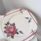 Terre de Fer Digoin plates, vintage rose