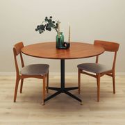 Teak round table, Italian design, 1970s, production: Italy