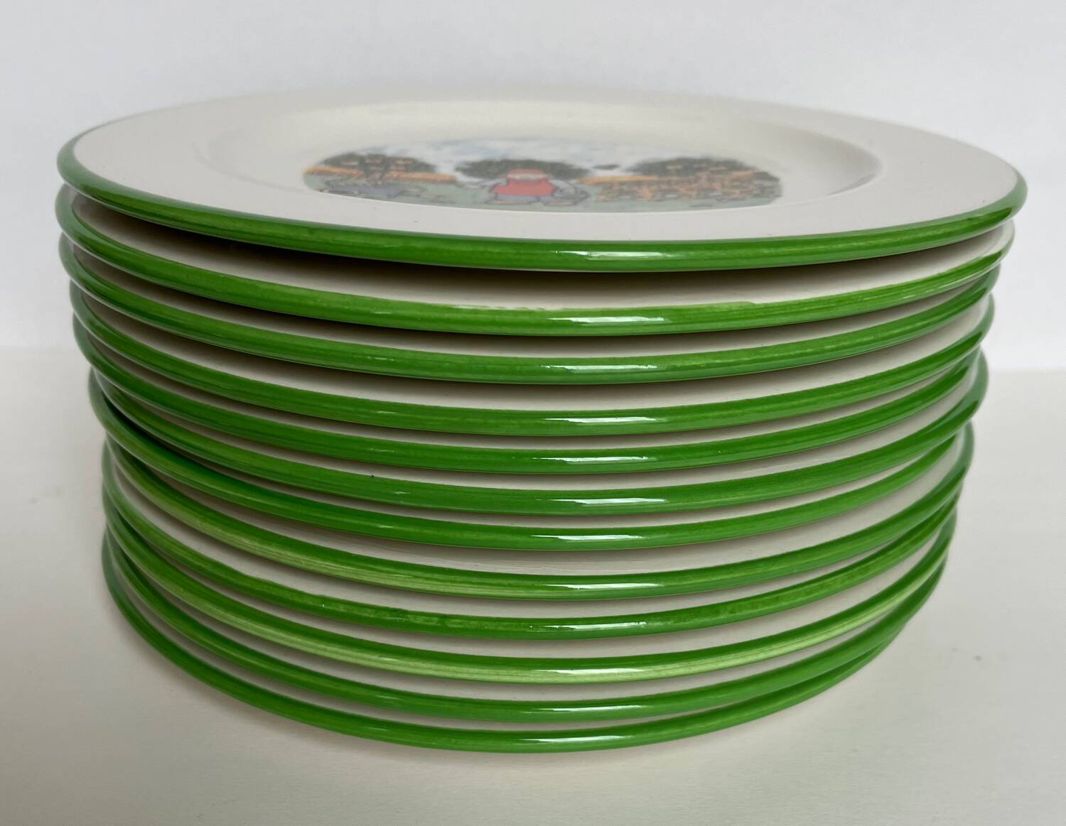 12 Tiffany flat plates gardener model