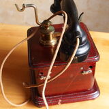 Ericsson antique telephone in wood and bakelite