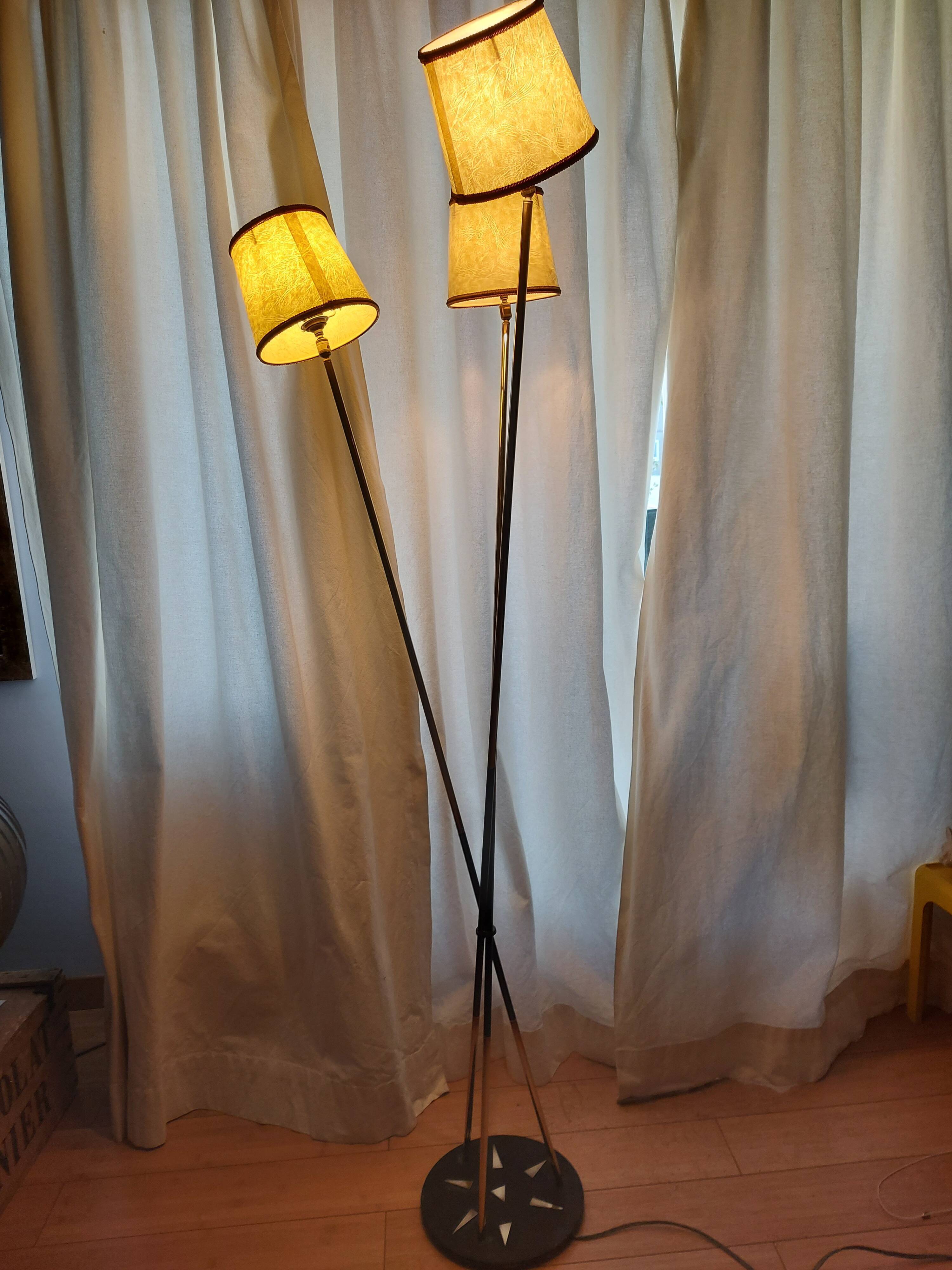 Arlus 3-Light Brass Designer Floor Lamp