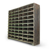 Wooden workshop furniture with 60 lockers