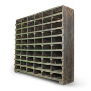 Wooden workshop furniture with 60 lockers