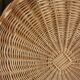 Two vintage handles wicker round tray