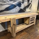 Raw wood workbench