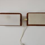 Paire d'appliques murales orientables scandinaves en teck 1960