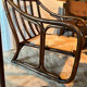 Vintage 70s velvet rattan set.