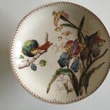 19th iron earth gateling plates, flowers and birds.