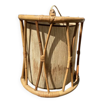 Bamboo and rattan pendant light