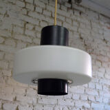 Metal and opaline pendant light, 1950