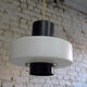 Metal and opaline pendant light, 1950