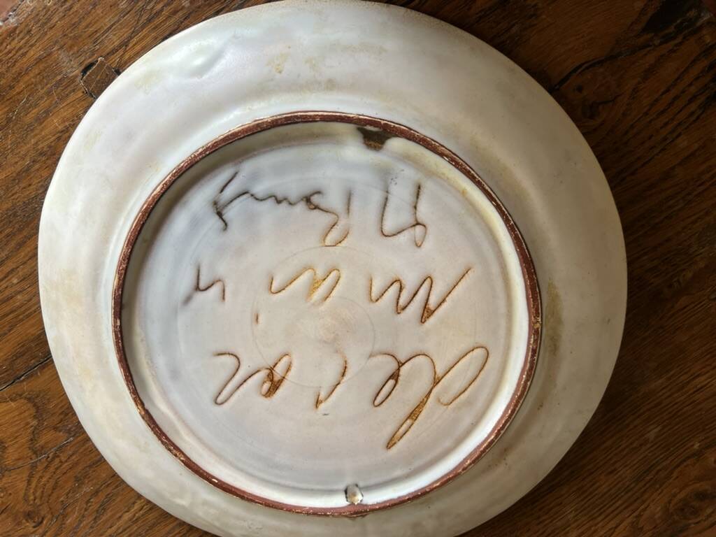 4 Plates by Kurt Brunner and Monique Pansier (Poterie du Verseau, Vallauris)