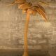 Pencil Reed rattan bamboo coconut palm tree floor lamp, Mario Lopez Torres, 1970s