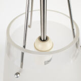 Dutch design - Hala Zeist - hanging lamp - satined glass - marked - post modern - 80's