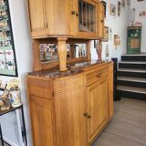 Solid wood and vintage marble