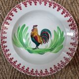 4 assiettes en faïence Coq, moulin des loups