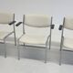 Fauteuils Gijs van der Sluis en cuir blanc