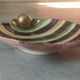 Vintage ceramic plate Hubert Bequet Quaregnon gold - No. 477