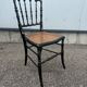 Napoleon III chair in blackened wood and cane