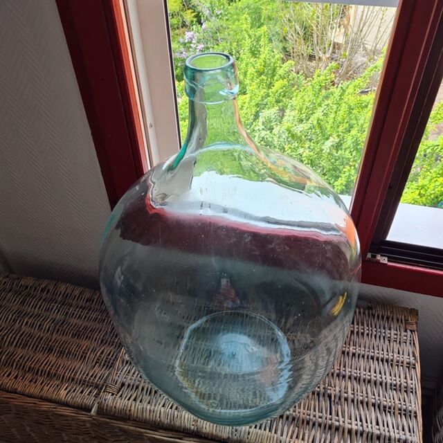 Clear blue demijohn