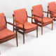Lot de 4 fauteuils modèle 341 par Arne Vodder pour Sibast