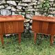 Varnished bedside tables