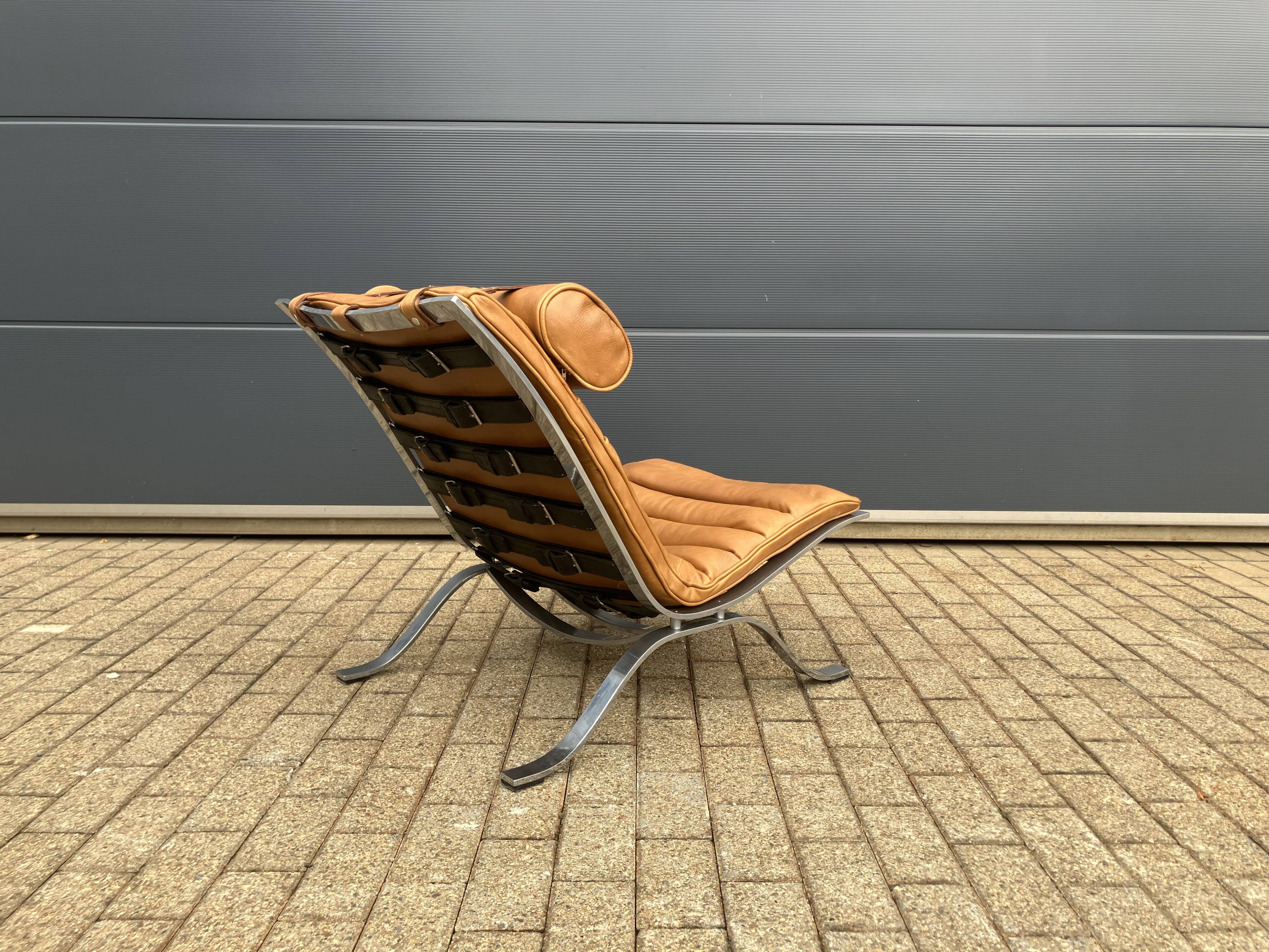 Arne norell ari lounge chair, camel cognac leather nieuwstaat!