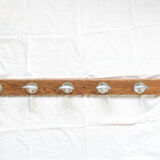 Wooden patère 6 hooks