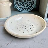 Fruit drainer in glazed stoneware