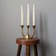 Three-branch brass candlestick Scandinavian country decoration
